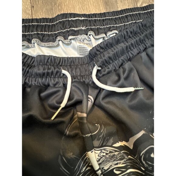 Mens Skull Print Jogger Pants Size 5XL Polyester Spandex Blend Elastic Waist Dra - Picture 5 of 8